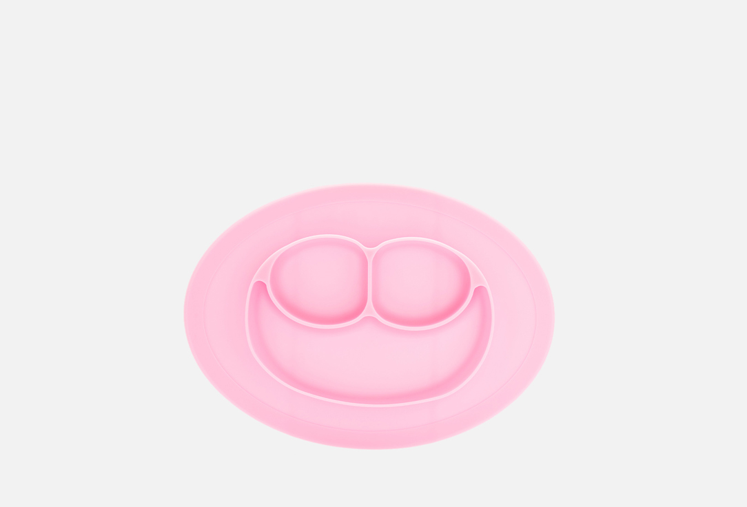 Тарелка для кормления Play Kid плоская розовый