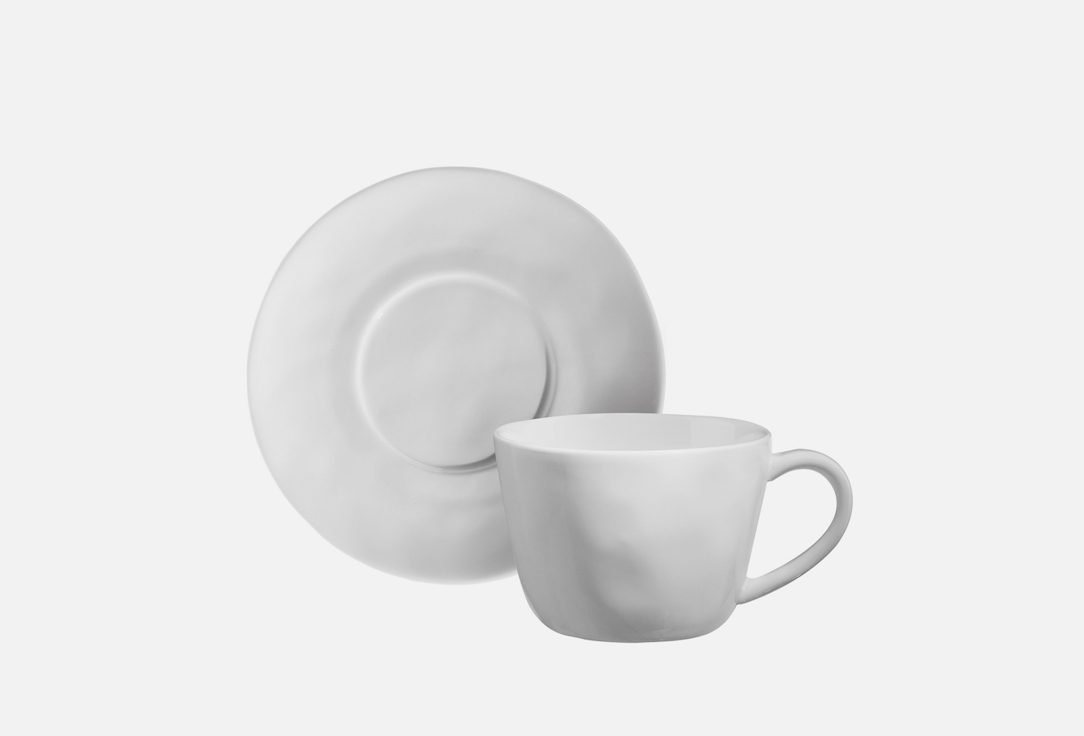 

Чайная пара IVLEV CHEF, Белый, Вейв белый 200 мл