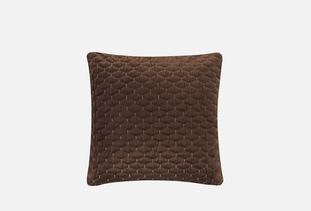 Чехол для подушки с кантом BY Шоколад, коричневый, 50х50 
