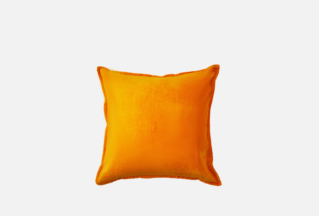 Чехол для подушки BY велюр горчица 