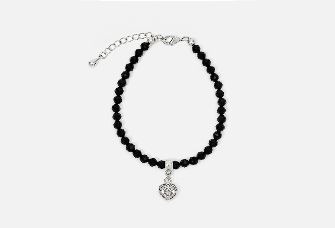 Изображение товара Браслет из агата с подвеской Сердце 16-20 см регулируемый