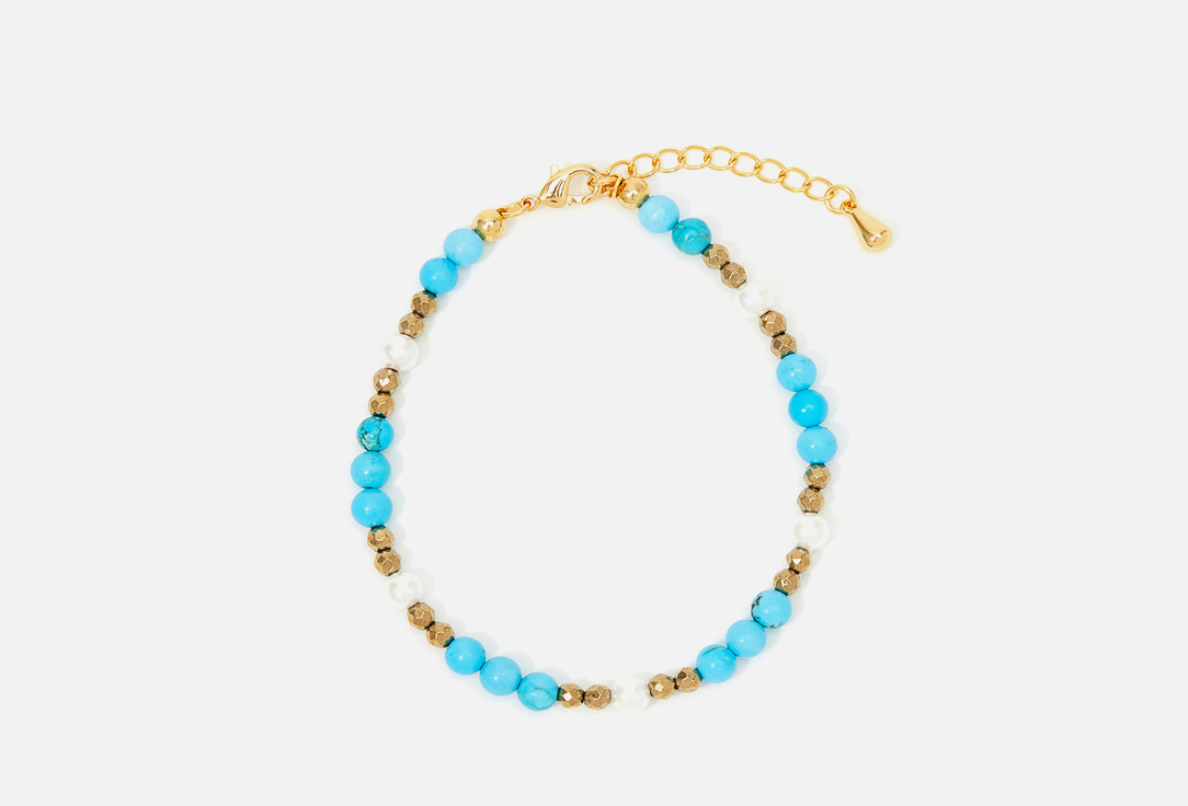 Изображение товара Браслет Alerie-Accessories из туркенита, гематита и майорки на регулируемой цепочке