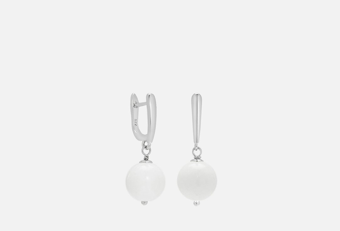 Серьги ALERIE-ACCESSORIES Из белого агата 2 шт