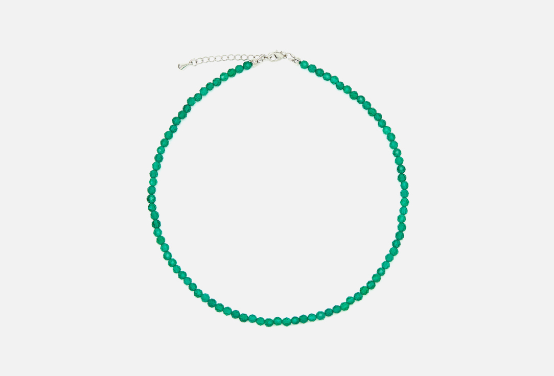 Изображение товара Чокер из агата с регулируемой длиной и родиевым покрытием для женщин