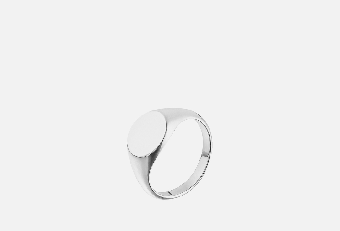 Кольцо-печатка серебряное MOONKA Родий 16 мл кольцо серебряное moonka печатка с белым топазом 1 шт