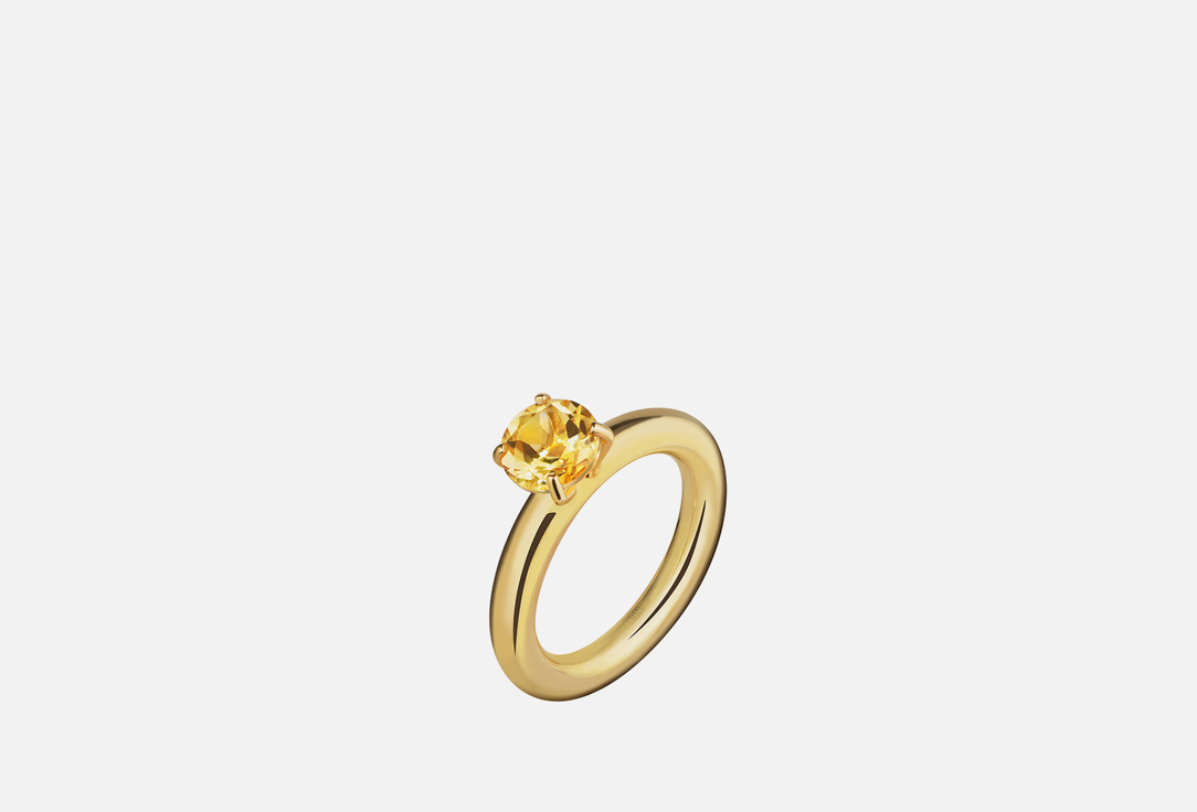 Кольцо серебряное MOONKA Cartoon baby с цитрином 18 мл серебряное кольцо с натуральным цитрином мадейра коллекция тея розовое золото размер 16 5