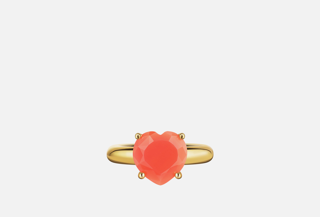 Кольцо серебряное MOONKA Cartoon Ring Heart с халцедоном 18 мл timeless pearly кольцо turquoise heart ring