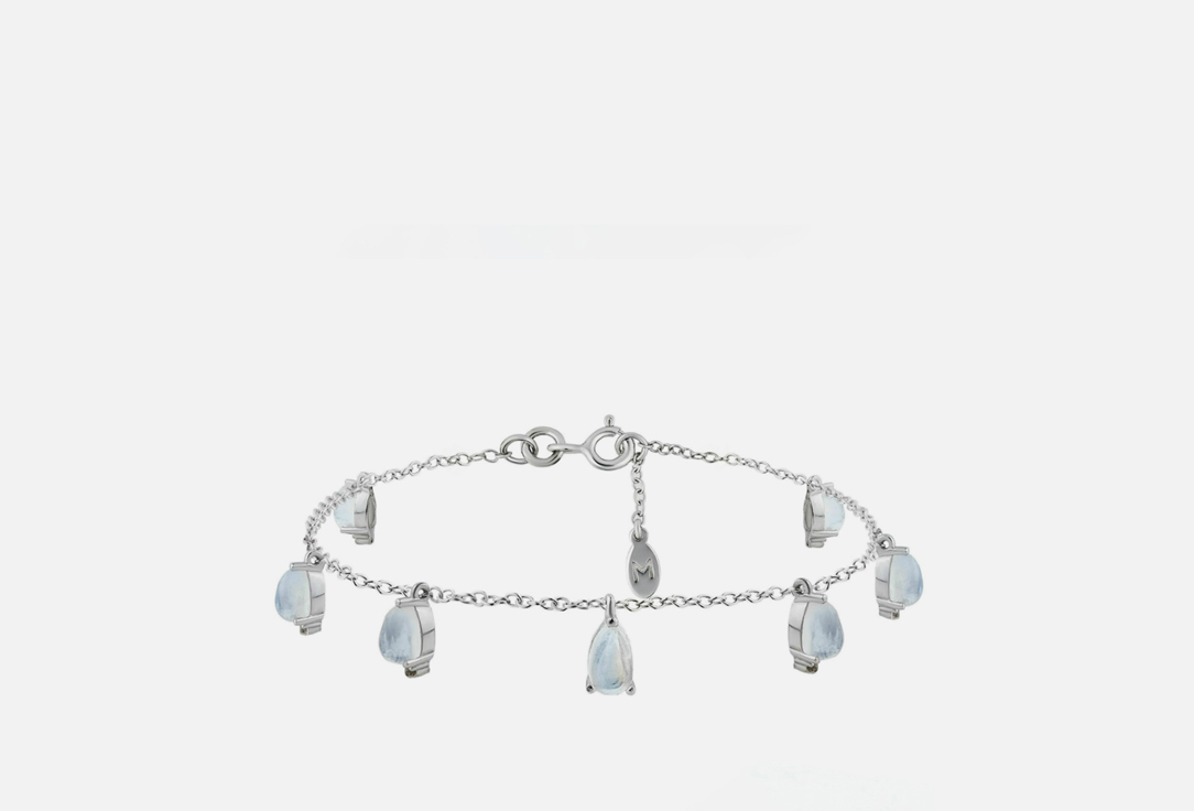 Изображение товара Серебряный браслет Moonka с лунными камнями и топазами 925 пробы