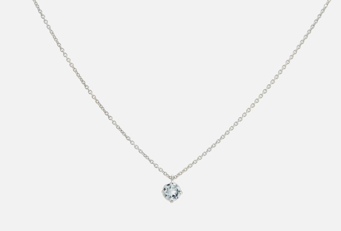 

Колье серебряное MOONKA, С топазом 1 шт