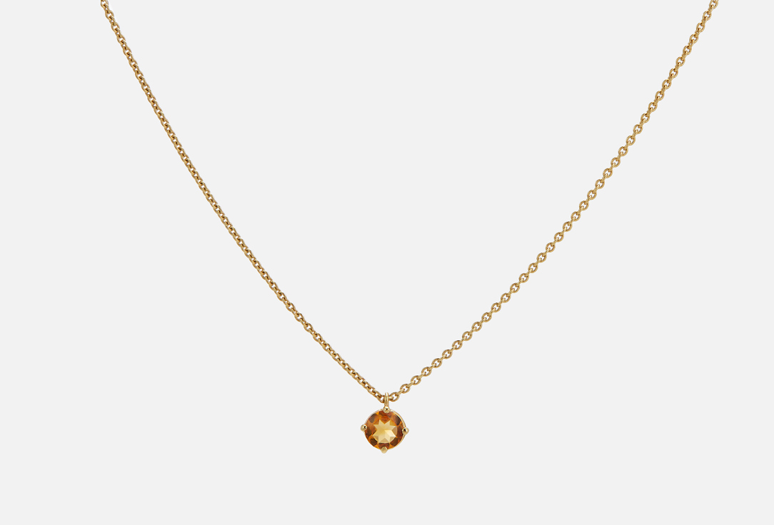 

Колье серебряное MOONKA, С цитрином 1 шт