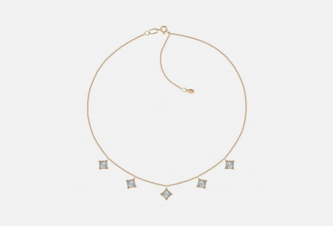 

Колье серебряное MOONKA, С аквамарином 1 шт