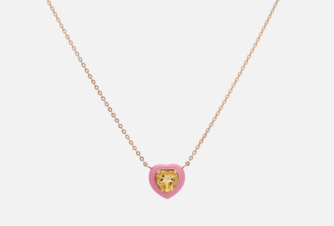 Изображение товара Подвеска серебряная Moonka с сердцем из цитрина 925 пробы