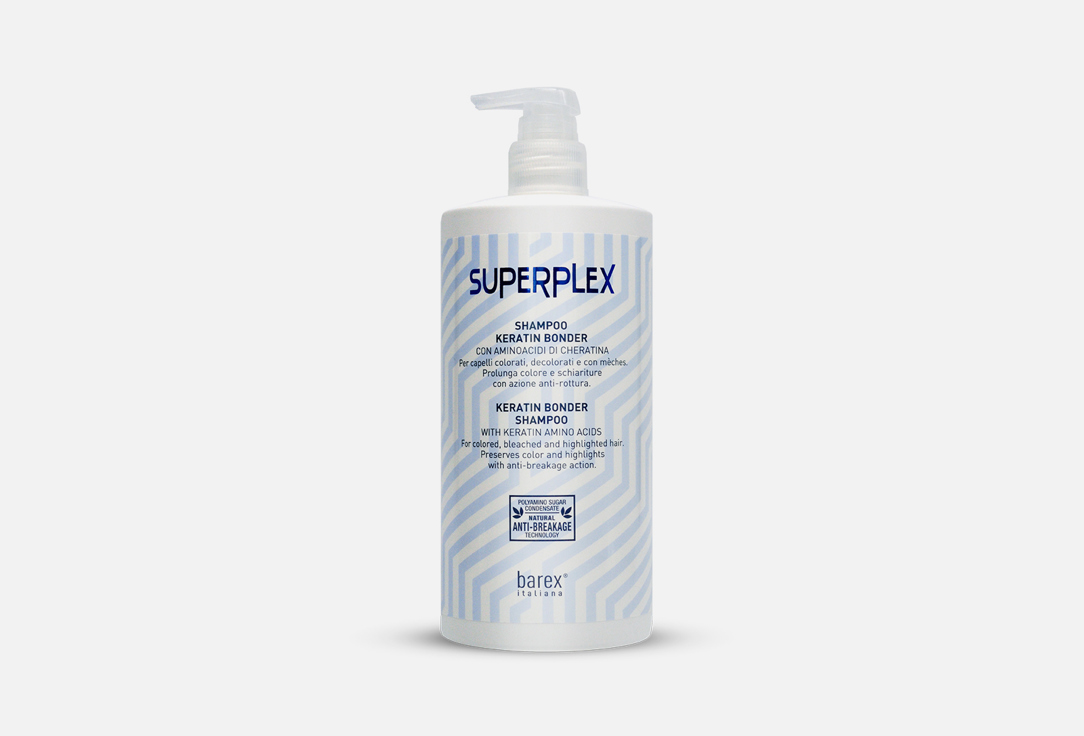 Шампунь для волос BAREX Keratin Bonder 750 мл barex шампунь superplex keratin bonder 750 мл