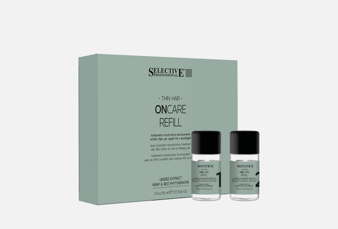 Изображение товара Двухкомпонентный филлер для восстановления волос Selective Professional refill dual component reconstruction treatment with filler effect for fine or thinning hair