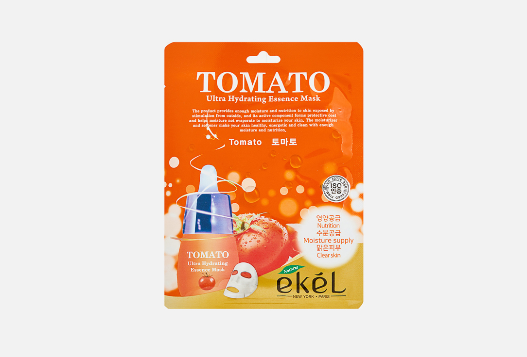 Тканевая маска для лица EKEL Ultra hydrating Tomato 1 шт ekel маска для лица с томатом ekel 23 мл