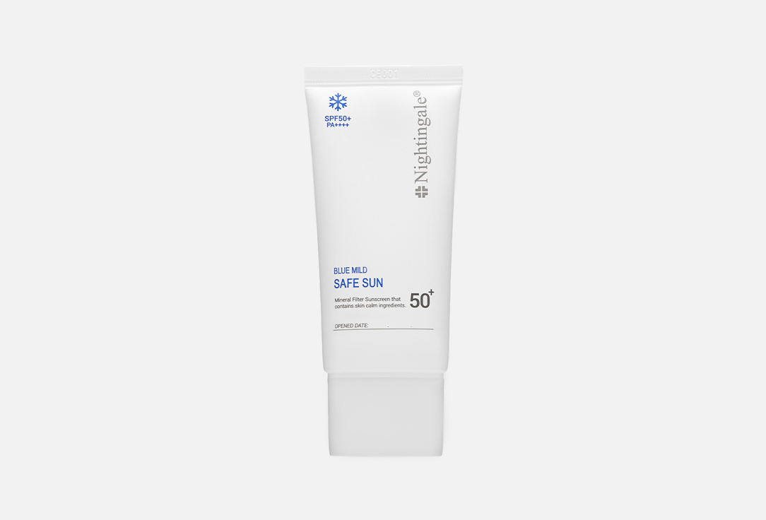 Успокаивающее солнцезащитное средство SPF 50+ PA++++ NIGHTINGALE Blue mild safe sun 50 мл