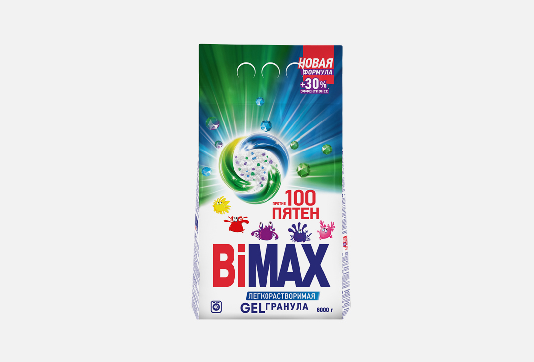 Стиральный порошок BIMAX Automat 6000 г гель для стирки концентрат bimax 100 пятен 1 3 л