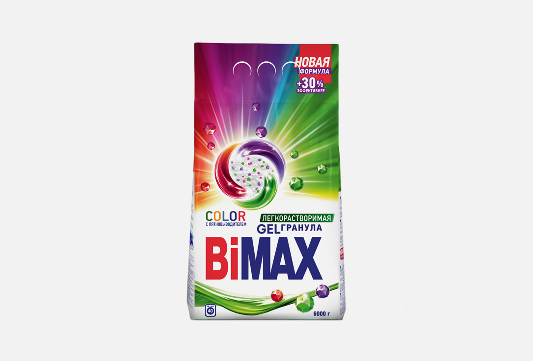 Стиральный порошок BIMAX Color Automat 6000 г стиральный порошок bimax white automat орлеанский жасмин 2 5 кг