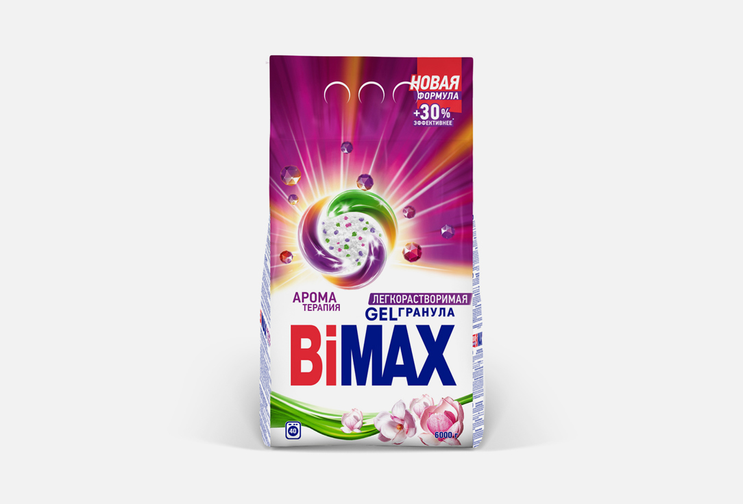 Стиральный порошок BIMAX Ароматерапия 6000 г стиральный порошок bimax white automat орлеанский жасмин 2 5 кг