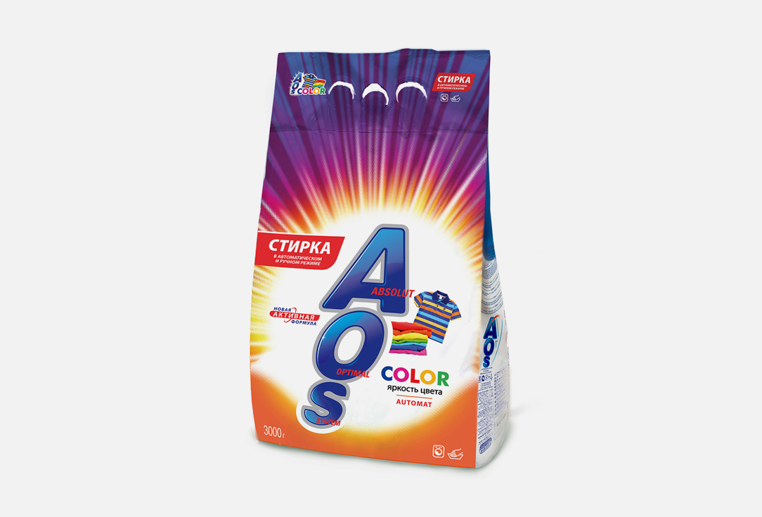 Стиральный порошок AOS Color Automat 3000 мл стиральный порошок mama ultimate powders for color 3000 гр