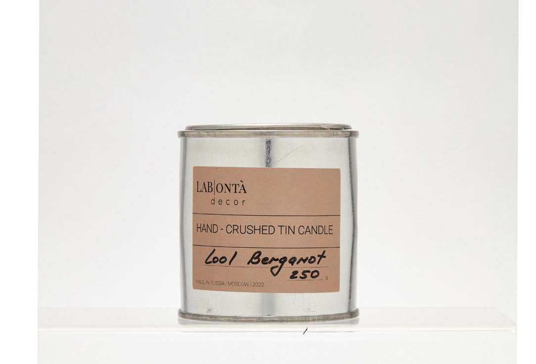 Свеча LAB|ONTÀ DЕCOR Aroma Metal Puck Cool Bergamot 250 г