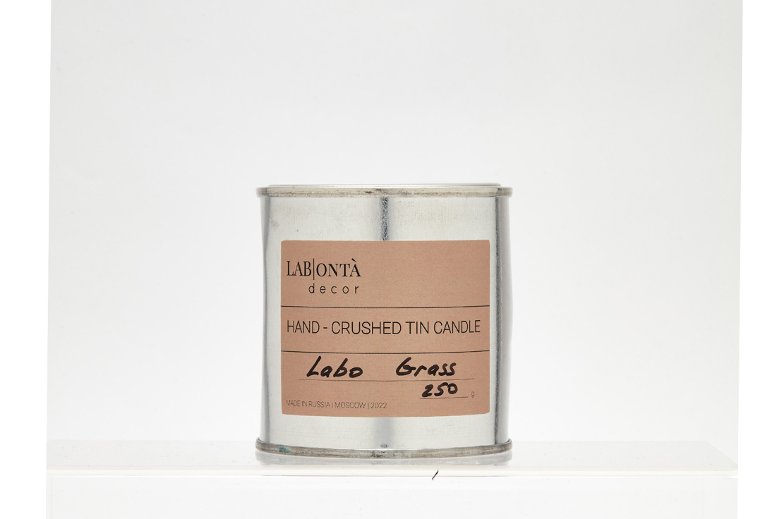 Свеча LAB|ONTÀ DЕCOR Aroma Metal Puck Labo Grass 250 г свеча в стакане notem aroma candle freshly cut grass 300 г