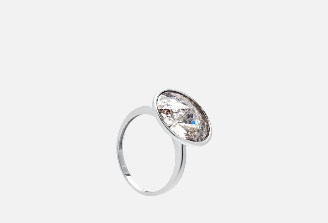 Кольцо серебряное TOSYA С кристаллом 17,5 мл кольцо серебряное tosya с позолотой и цирконом 17 мл