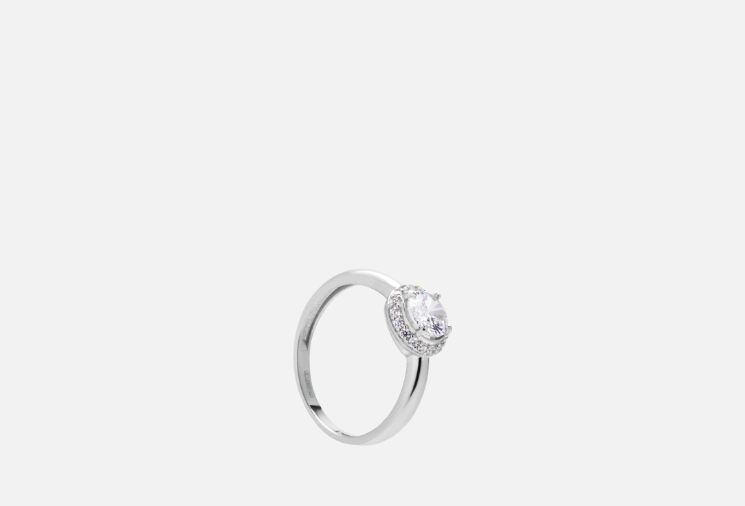 Кольцо серебряное TOSYA С фианитами 17 мл серебряное кольцо с натуральным аметистом темным коллекция тея покрытие палладий размер 17