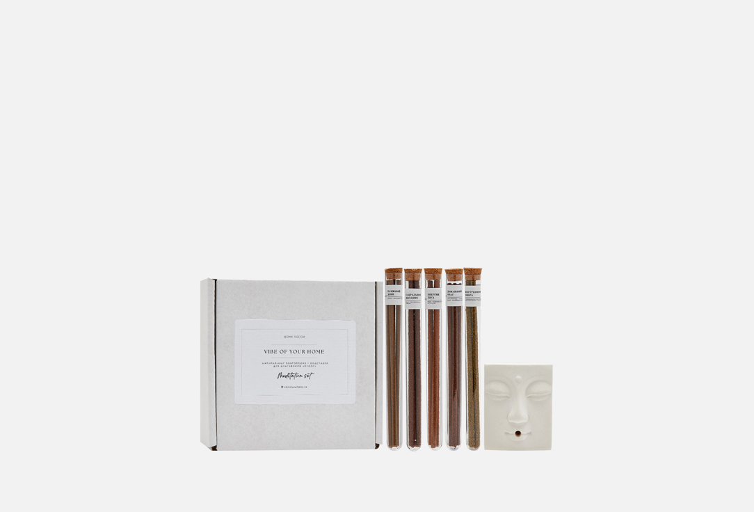 Изображение товара Набор для медитации Вibe of your home Белый Будда с натуральными ароматическими палочками