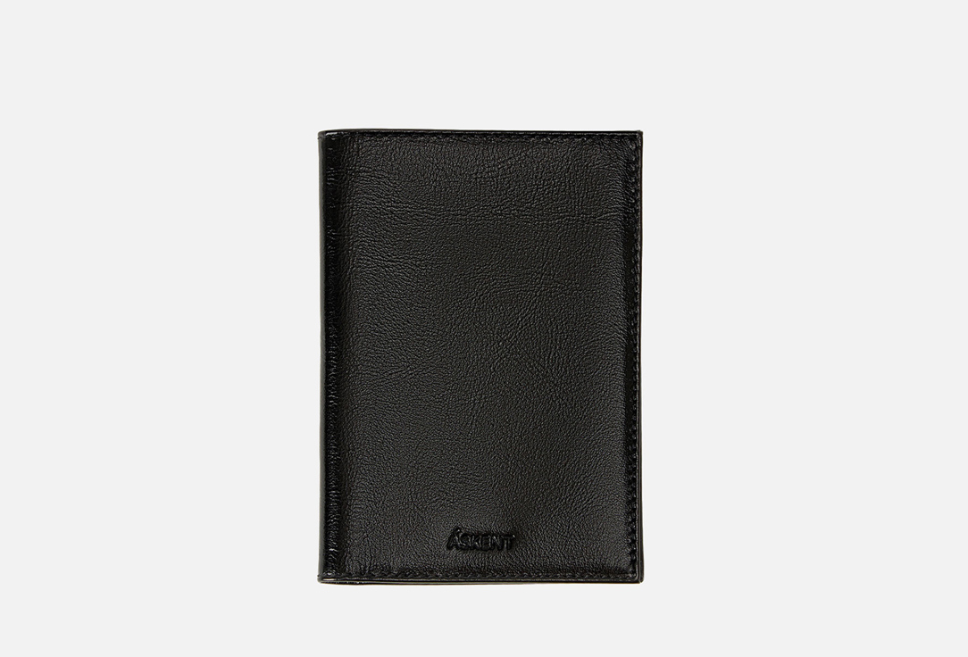 Изображение товара Обложка для паспорта из натуральной кожи Askent черная Унисекс