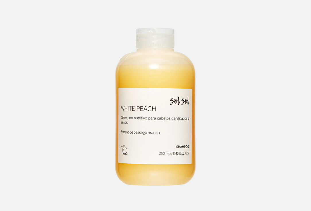 Восстанавливающий шампунь для волос SOL SOL White Peach 250 мл шампунь для волос sol sol шампунь для волос luna