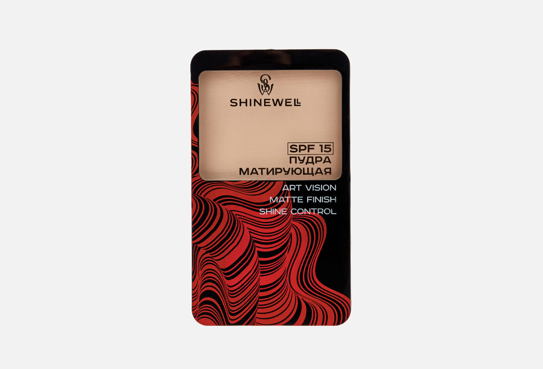 Изображение товара Пудра Shinewell Art Vision SPF 15 матирующая для лица с минералами и зеркальцем 8 г