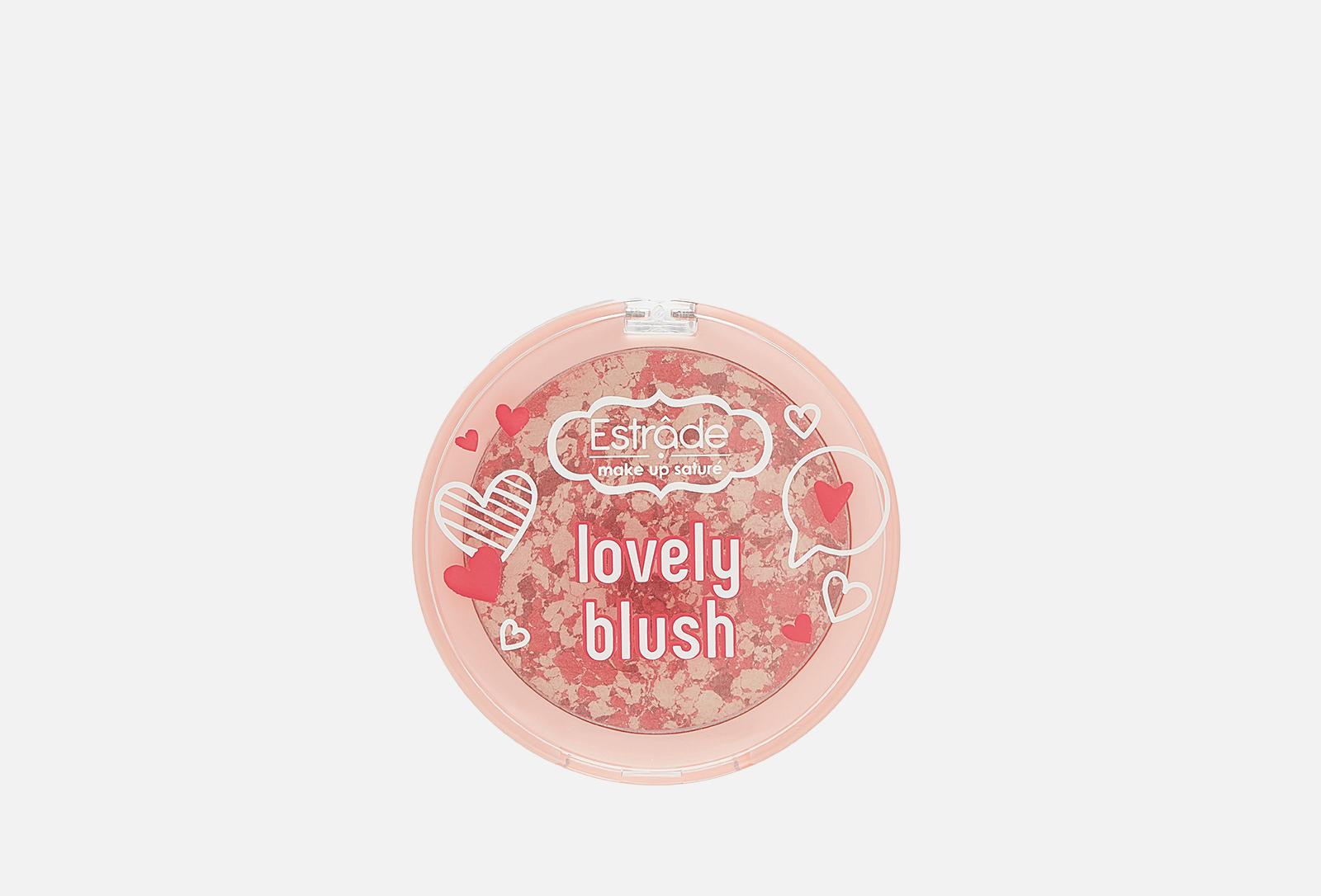 Estrade Румяна компактные Lovely Blush 203, Матовый насыщенный розовый ...