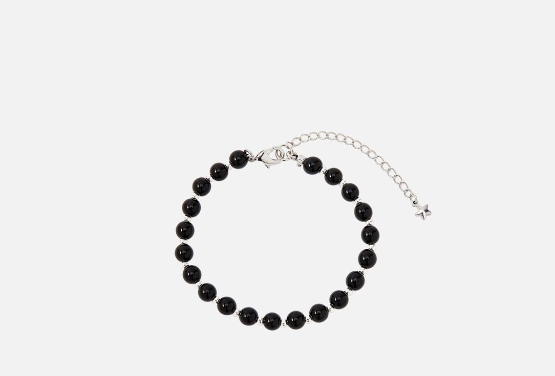 Изображение товара Браслет из чёрного агата и гематита Forat Brand серебро