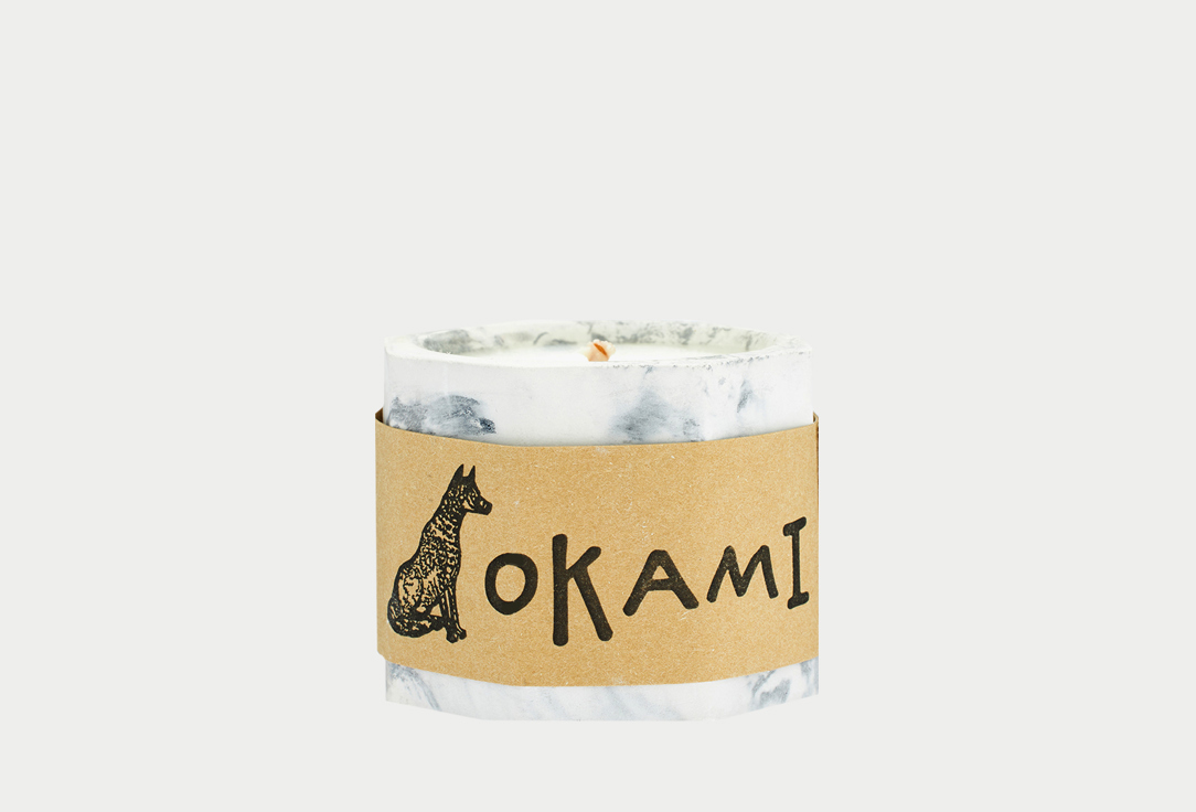 Свеча Okami Vanilla ice-cream, grey marble 