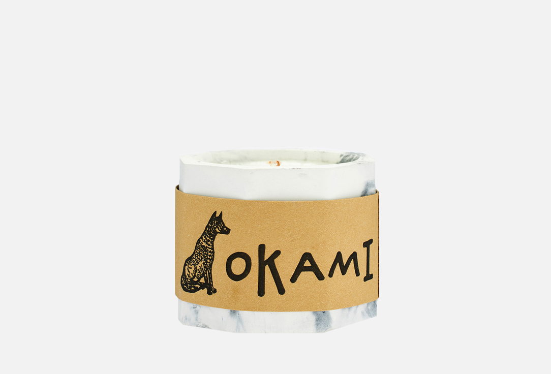 Свеча Okami Smoked Oud, grey marble 