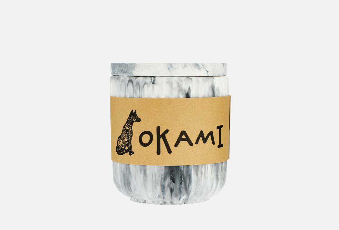 Свеча Okami Vanilla ice-cream, grey marble 