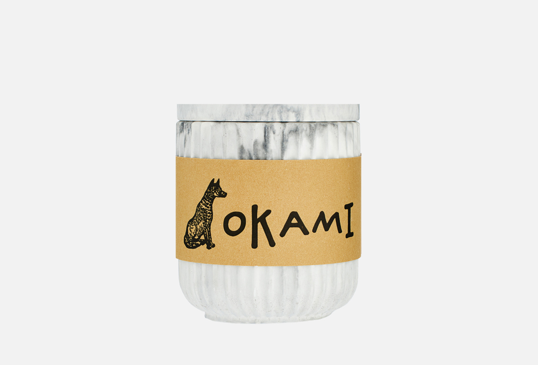Свеча Okami Smoked Oud, grey marble 