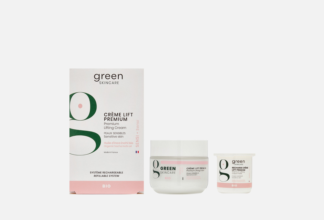 подтягивающий крем для лица GREEN SKINCARE Premium Lifting Cream 50 мл уход за лицом green skincare высокоэффективный подтягивающий крем для чувствительной кожи sensi сменный блок