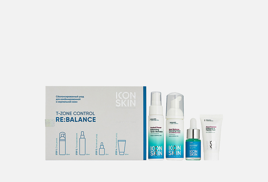 Набор для ухода за кожей лица ICON SKIN Re:Balance 4 шт набор для восстанавливающего ухода за кожей лица ceramed soft skin
