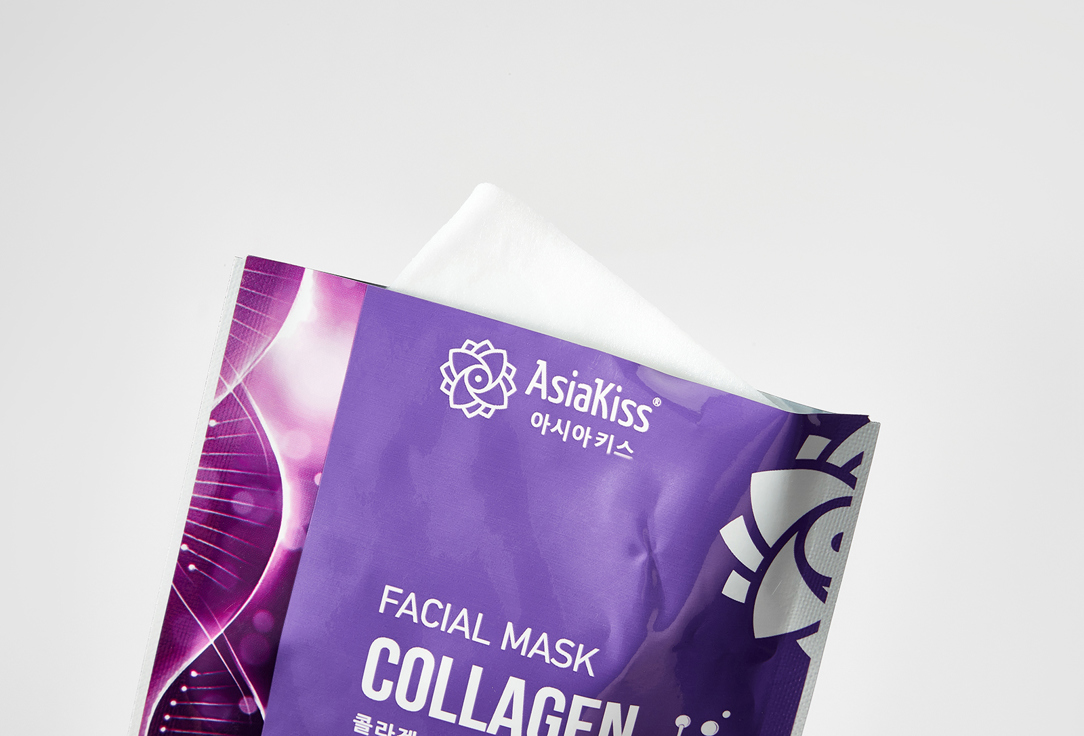 Тканевая маска для лица AsiaKiss Collagen essence facial mask 