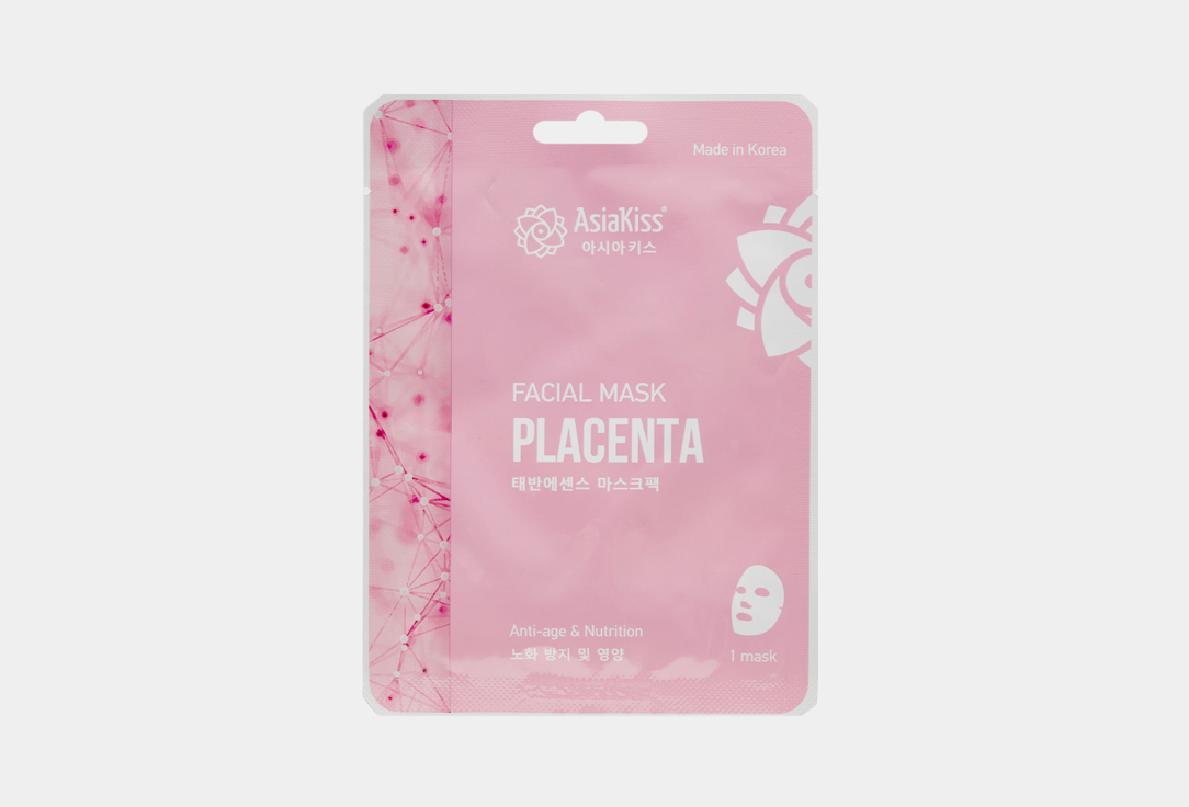 

Тканевая маска для лица ASIAKISS, Placental essence facial mask 1 шт