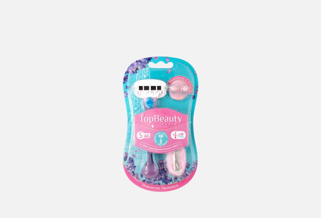 

Женская бритва 1 бритва + 2 сменные кассеты. TOPBEAUTYPARIS, Aloe vera 2 шт