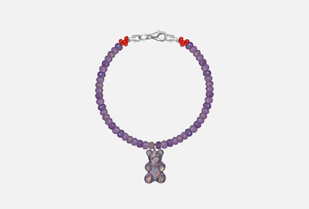 

Браслет MANIOVICH.AM, Из аметиста с мишкой Гамми 1 шт