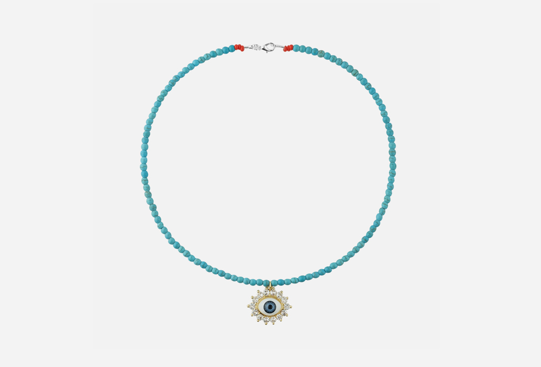 

Колье MANIOVICH.AM, Из бирюзы с подвеской в форме глаза 1 шт