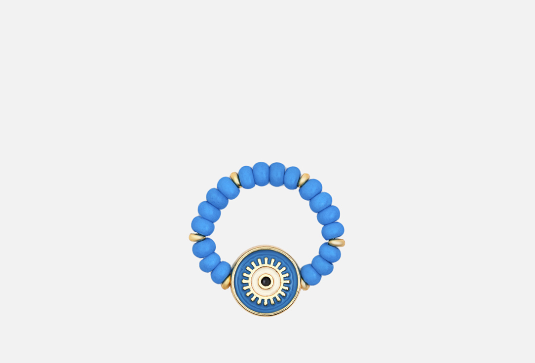 Кольцо MANIOVICH.AM Голубое с глазом 1 шт sauvoo 2 meters 6mm blue evil eye lucky eye bead chain bohemian ankle bracelet for women diy jewelry making