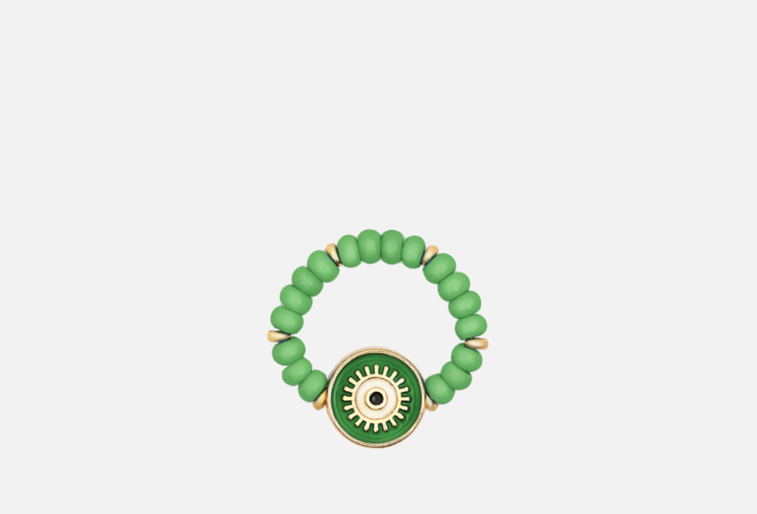 turkish evil eye bracelet Кольцо MANIOVICH.AM Зеленое с глазом 1 шт