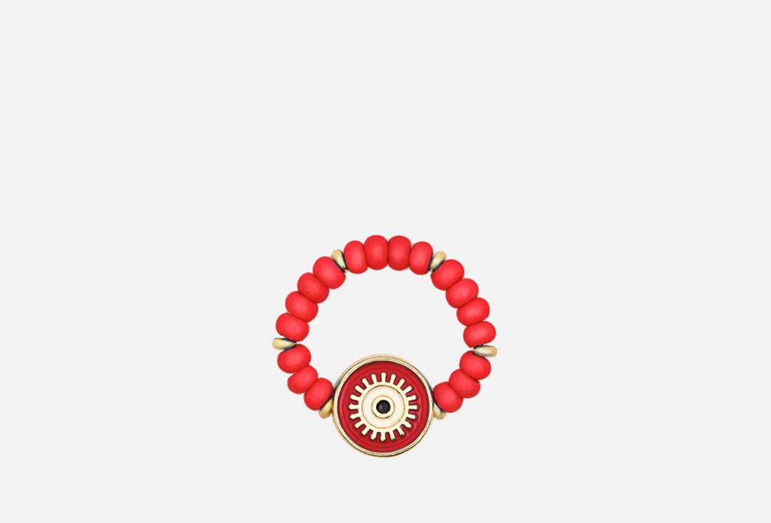 oaiite red geometric evil eye bracelets women handmade delicas jewelry miyuki seed bead red rope chain bracelet adjustable gift Кольцо MANIOVICH.AM Красное с глазом 1 шт