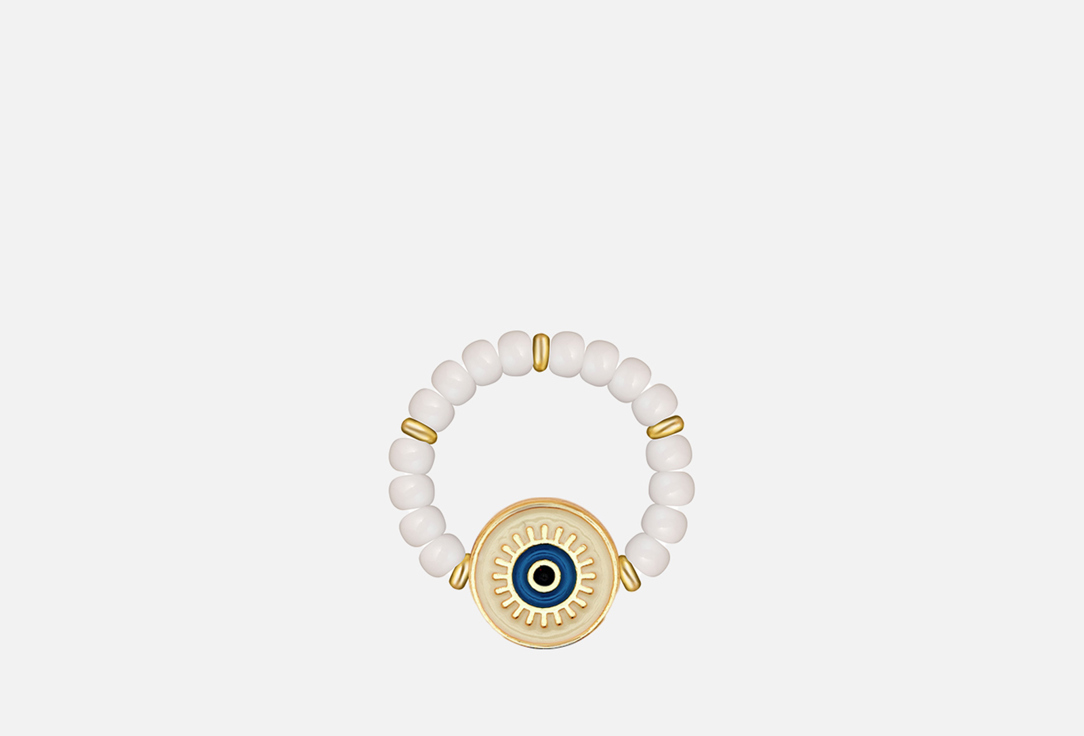 turkish evil eye bracelet Кольцо MANIOVICH.AM Белое с глазом 1 шт