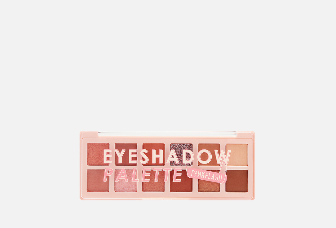 Изображение товара Палетка теней для век Pink Flash Pro Touch 12 оттенков, матовые и сатиновые